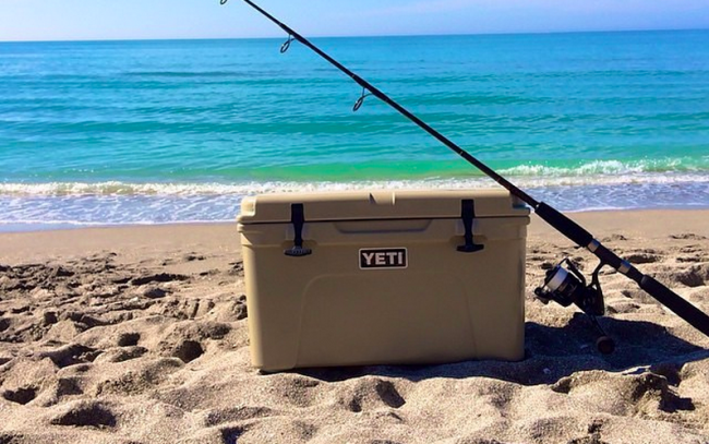 yeti cooler beach