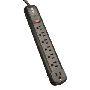 Tripp Lite 7 Outlet (6 Right Angle + 1 Transformer Outlet) Surge Protector Power Strip 4ft Cord & $25K INSURANCE (TLP74RB)