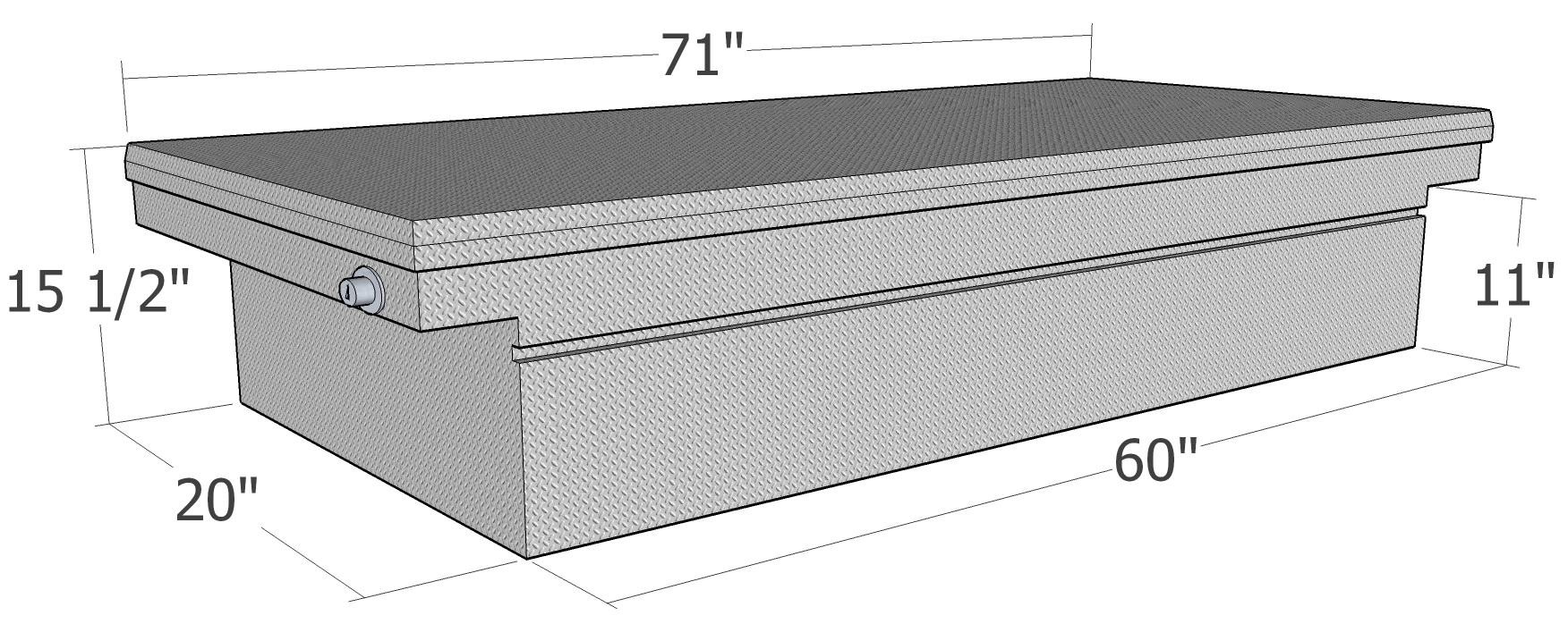 truck tool box size