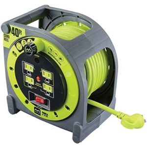 40ft Extension Cord Case Reel with 4 120V 10amp outlets