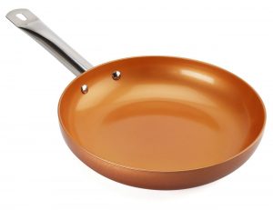  Red Copper 10 inch Pan by BulbHead Ceramic Copper Infused  Non-Stick Fry Pan Skillet Scratch Resistant Without PFOA and PTFE Heat  Resistant From Stove To Oven Up To 500 Degrees: Home